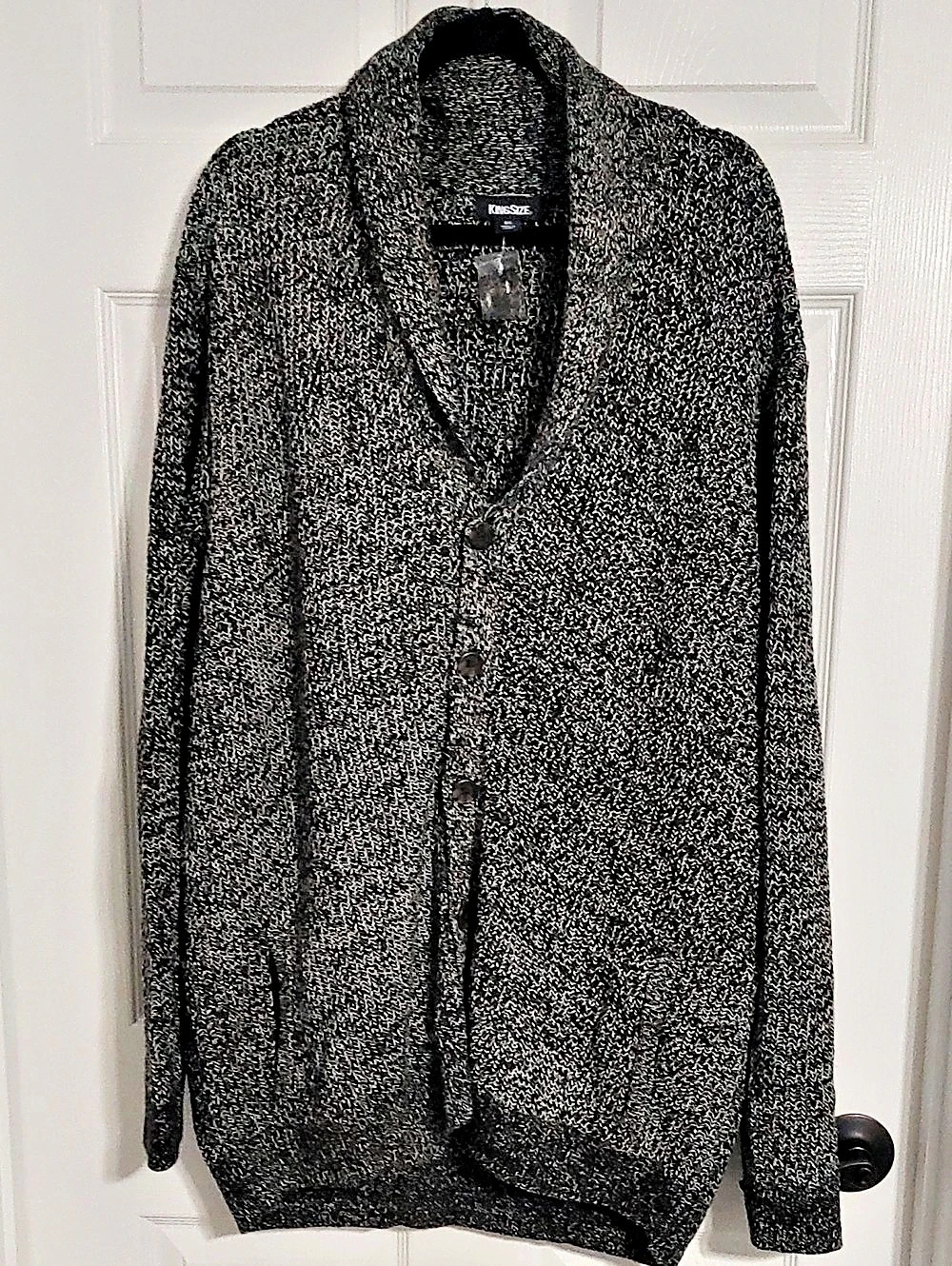 KING SIZE Men's Marled Button Cardigan 2XL Big Like New